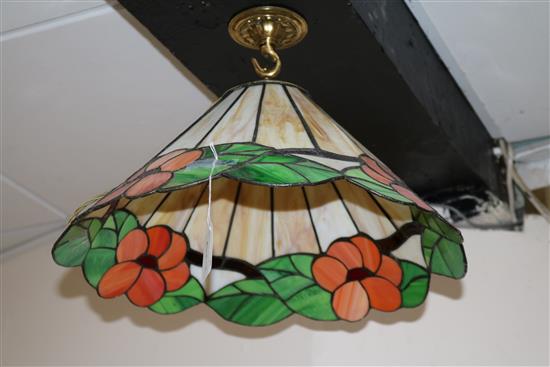 A Tiffany style leaded glass ceiling light